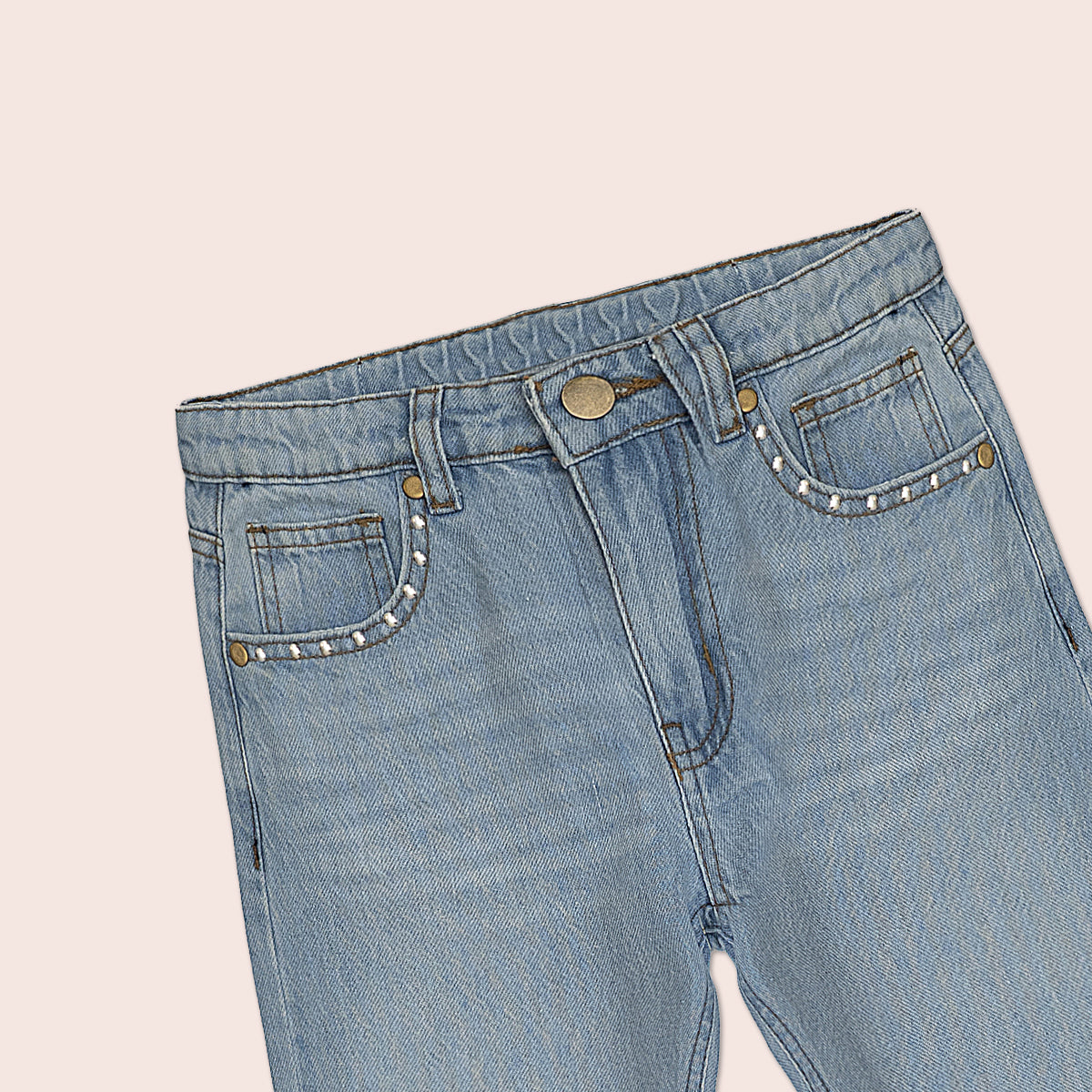 Girls bell bottom jeans Light Blue GBD-0003