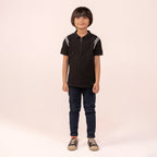 Boys black polo shirt BTK-0003