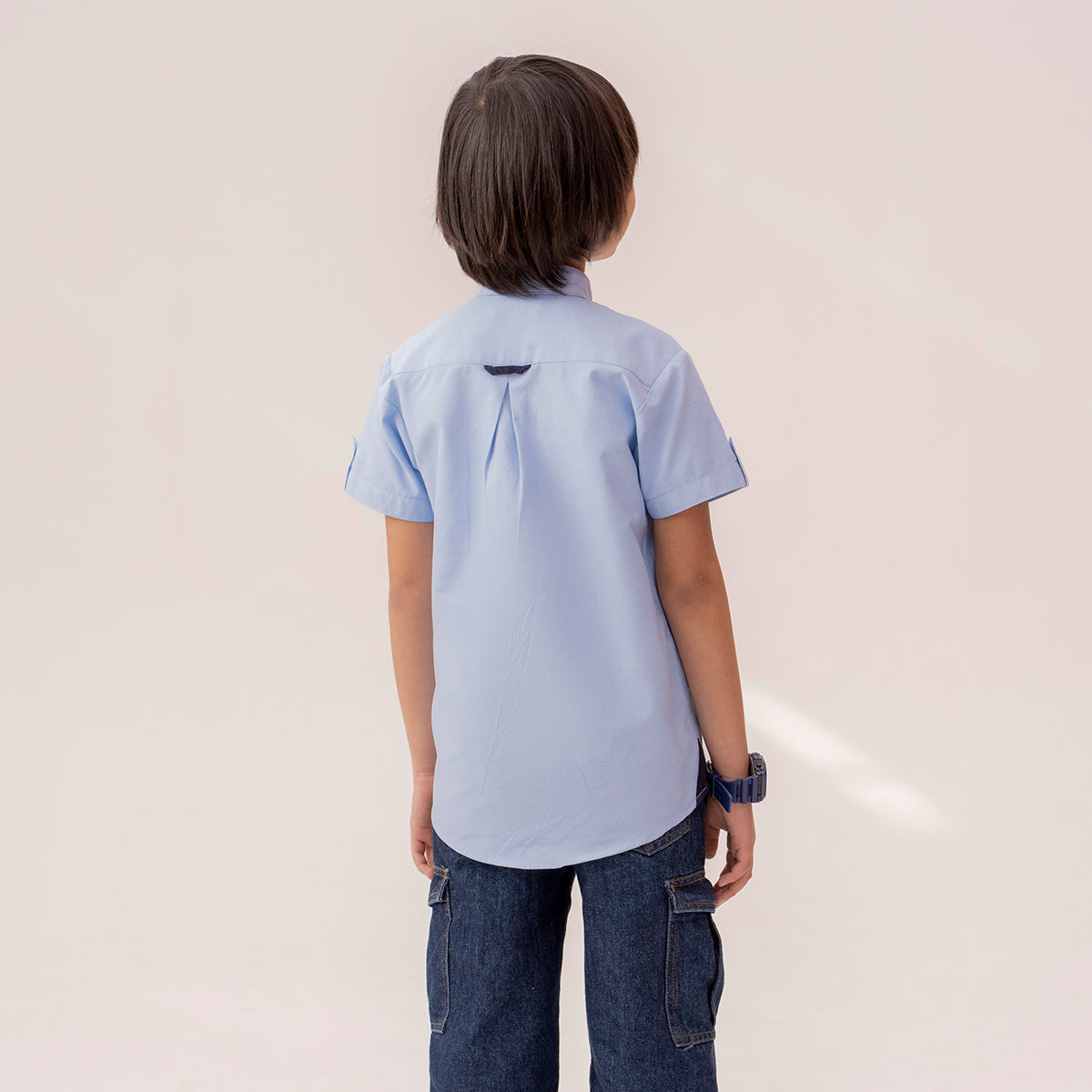 Boys sky blue formal half sleeve shirt BTW-0004