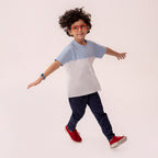 Girls white-sky blue t-shirt BTK-0010