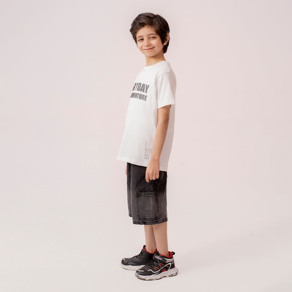 Boys white t-shirt BTK-0006