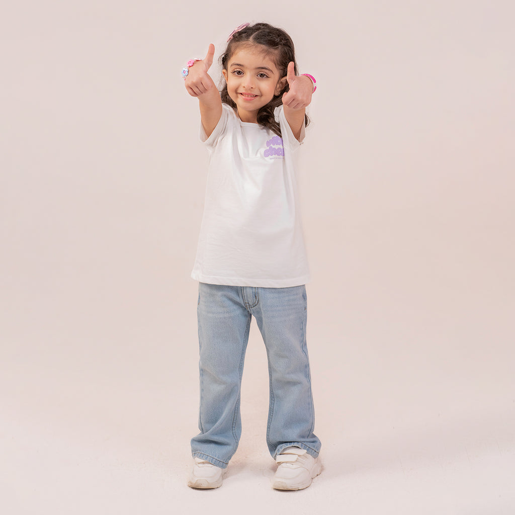 Girls white t-shirt GTK-0001