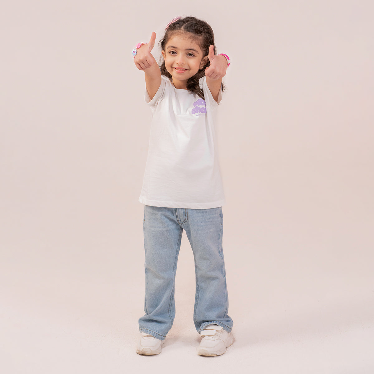 Girls white t-shirt GTK-0001