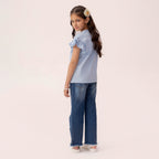 Girls sky blue t-shirt GTK-0003
