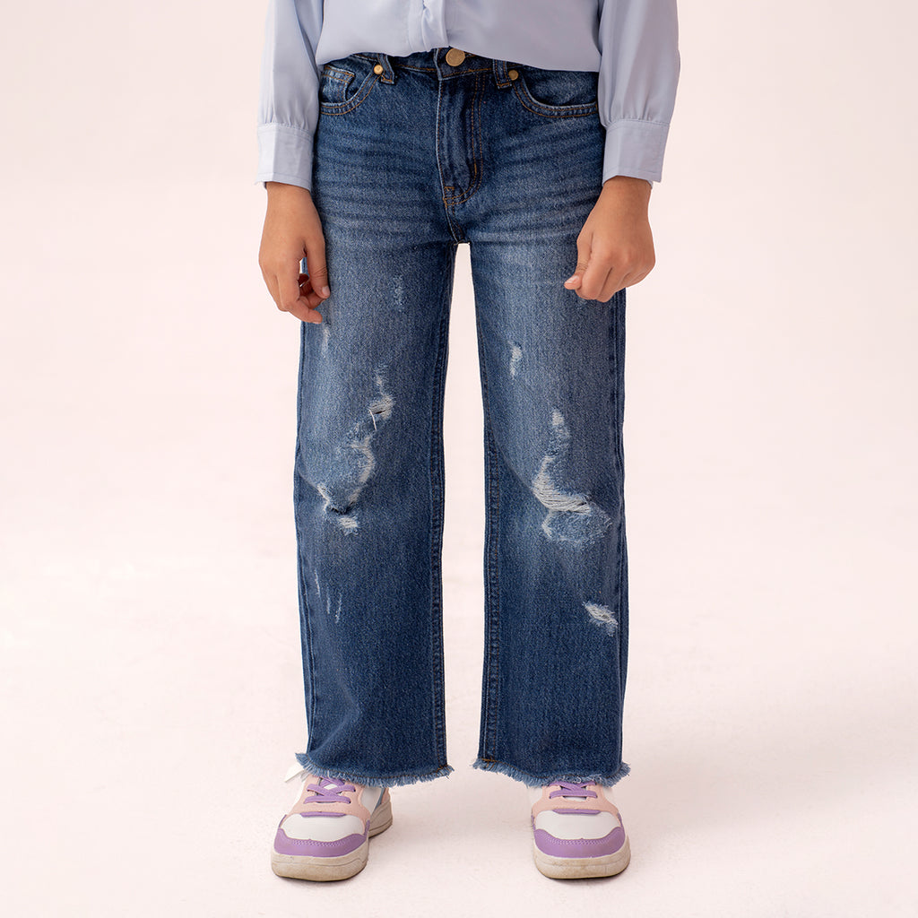 Girls straight fit jeans Regular Blue GBD-0001