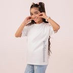 Girls oversized t-shirt White BTK-0013