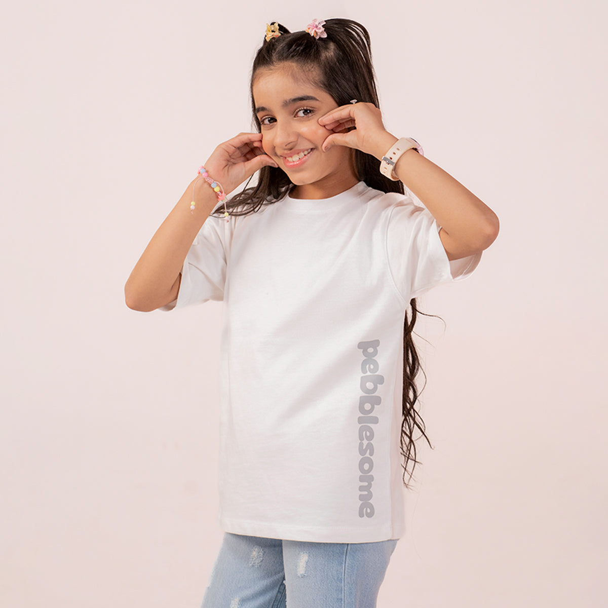 Boys oversized t-shirt White BTK-0013