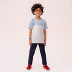 Girls white-sky blue t-shirt BTK-0010