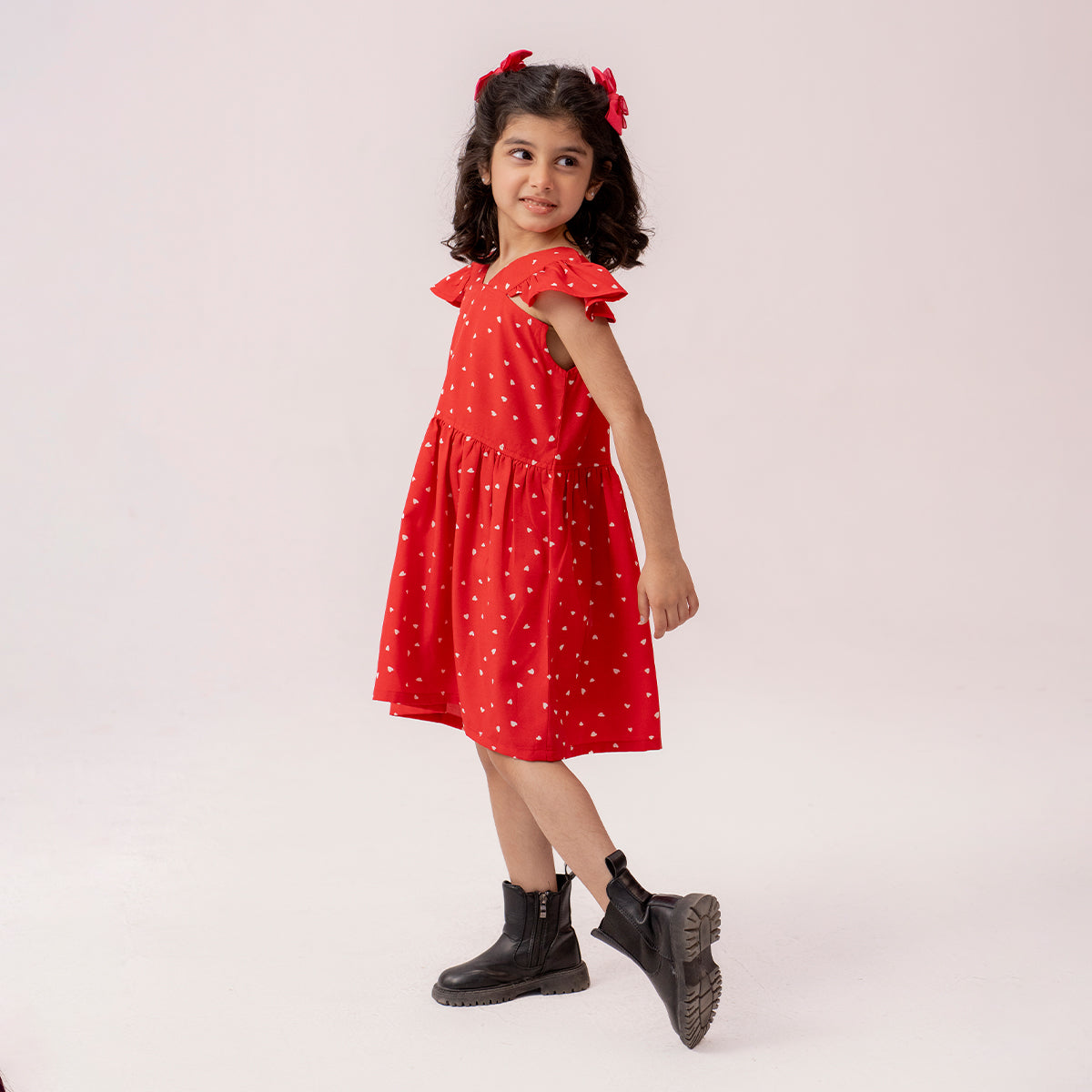 Girls red dress GTW-0010