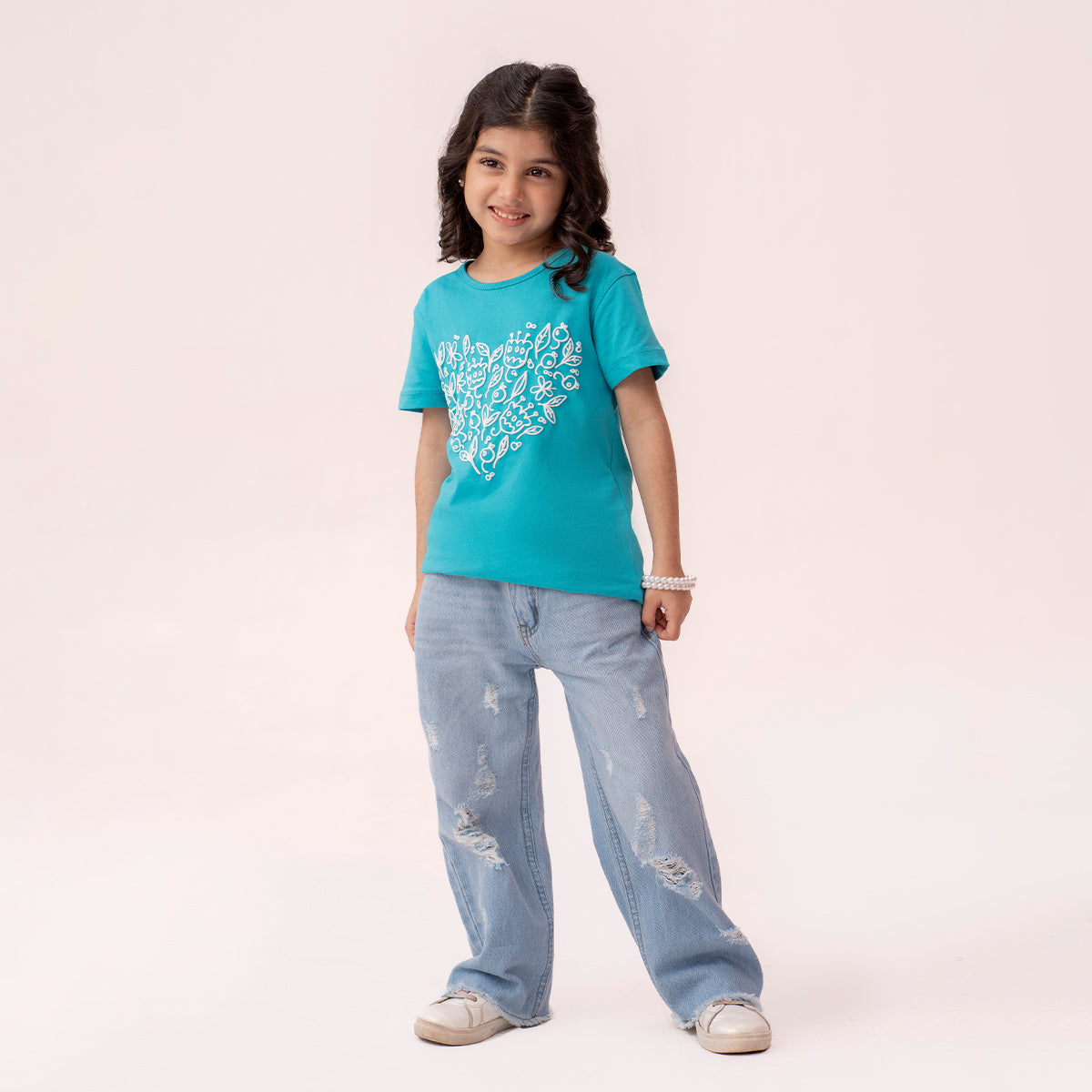 Girls turquoise t-shirt GTK-0005