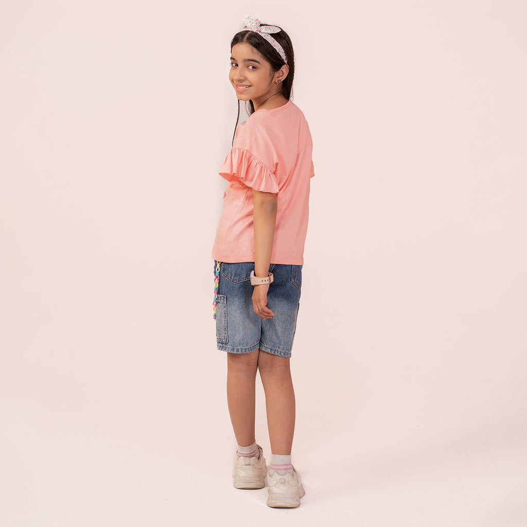 Girls pink t-shirt GTK-0004