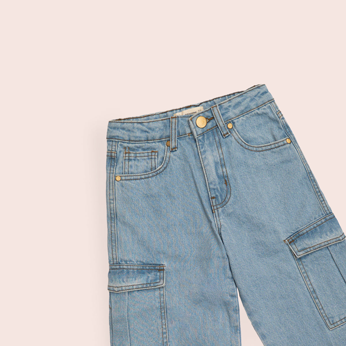 Boys denim cargo pants Light Blue BBD-0003