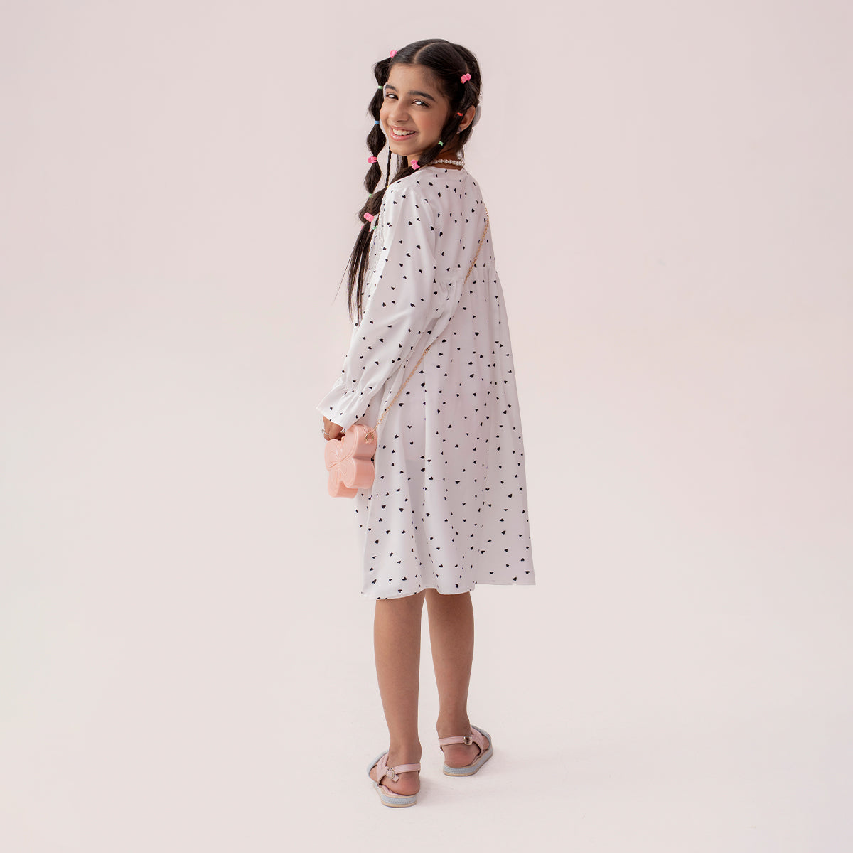 Girls white dress GTW-0008