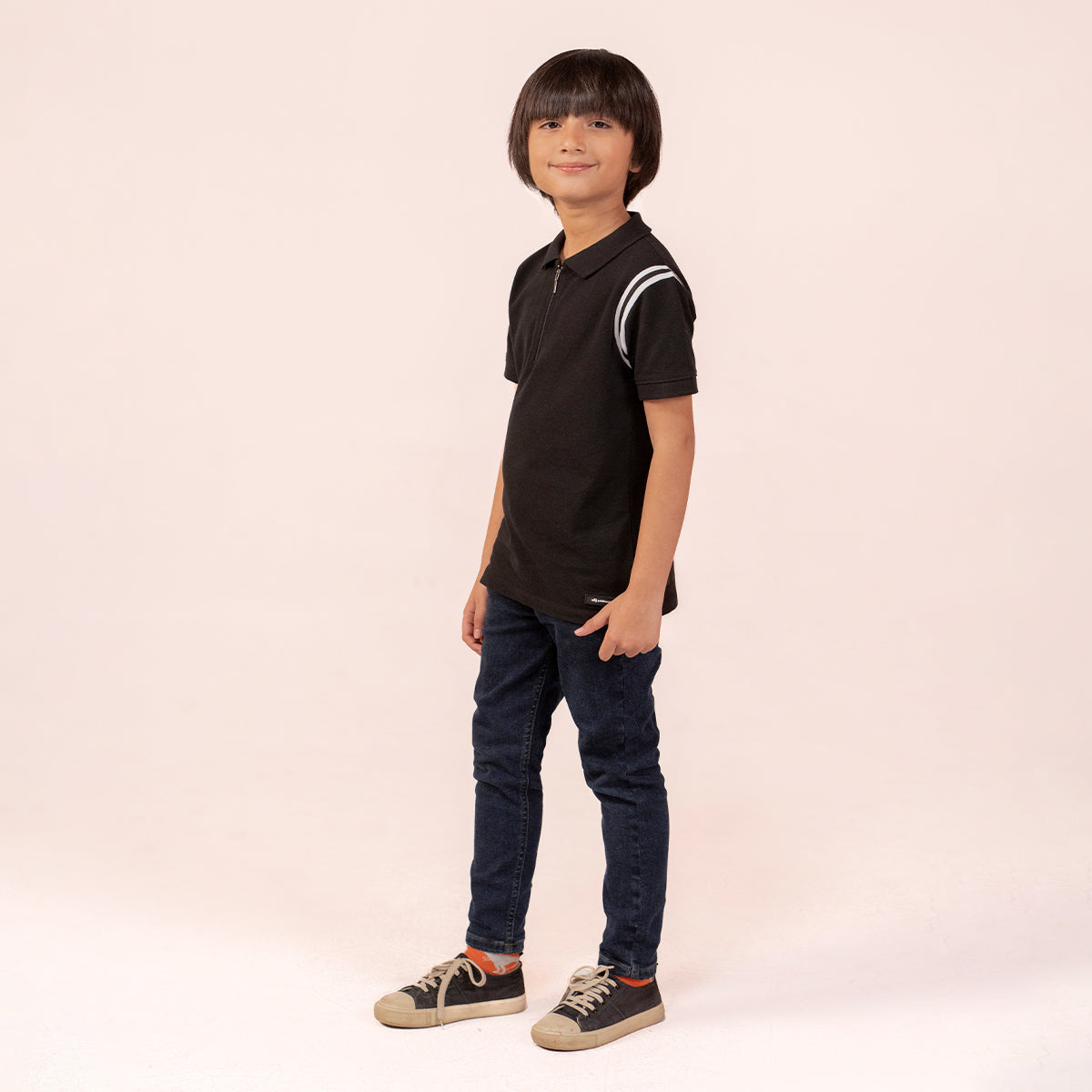 Boys black polo shirt BTK-0003