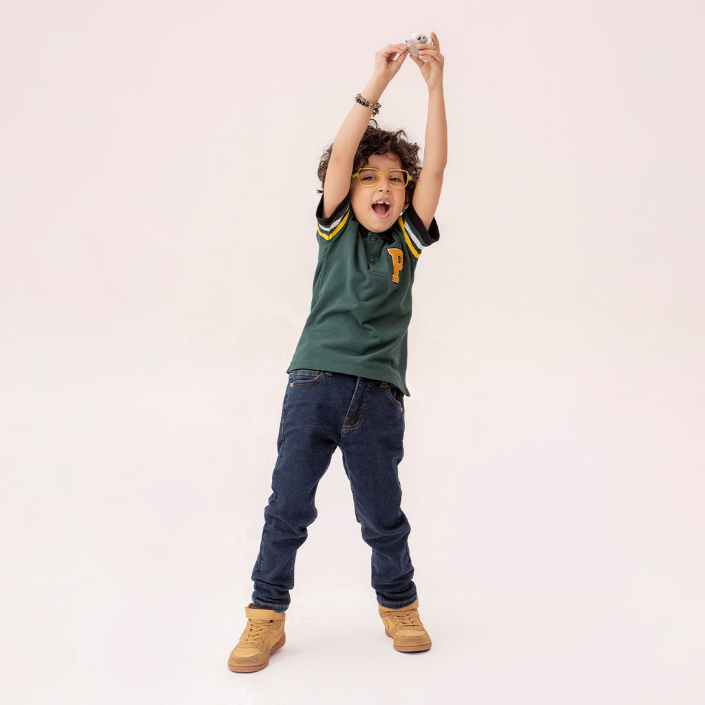 Boys green polo shirt BTK-0004