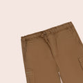 Boys twill cargo shorts Tan BBT-0002