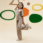 Girls light olive cargo oversized co ord set - GSK0003