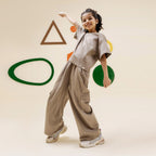 Girls light olive cargo oversized co ord set - GSK0003