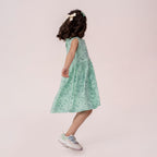 Girls green dress GTW-0009