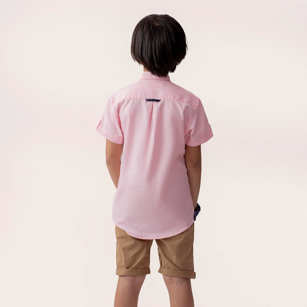 Girls pink formal half sleeve shirt BTW-0005