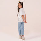 Girls oversized t-shirt White BTK-0013