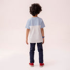 Boys white-sky blue t-shirt BTK-0010