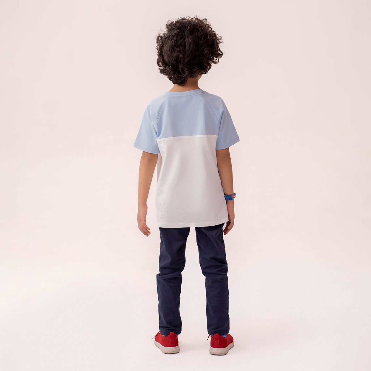 Boys white-sky blue t-shirt BTK-0010