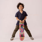 Boys navy resort collar half sleeve shirt BTW-0008