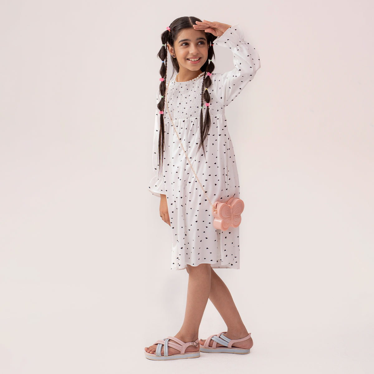 Girls white dress GTW-0008