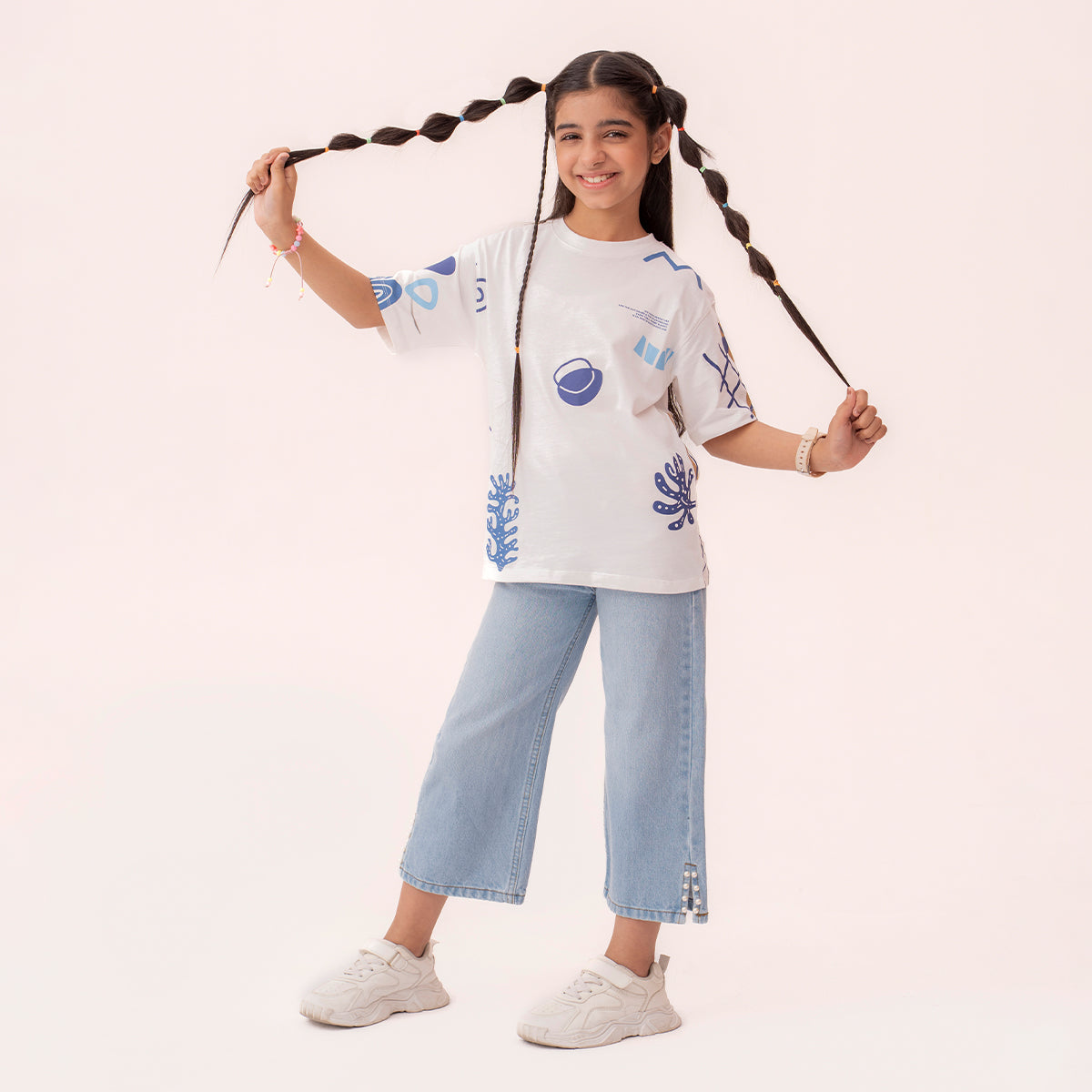 Girls white t-shirt BTK-0007
