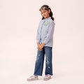 Girls blue button down shirt GTW-0004