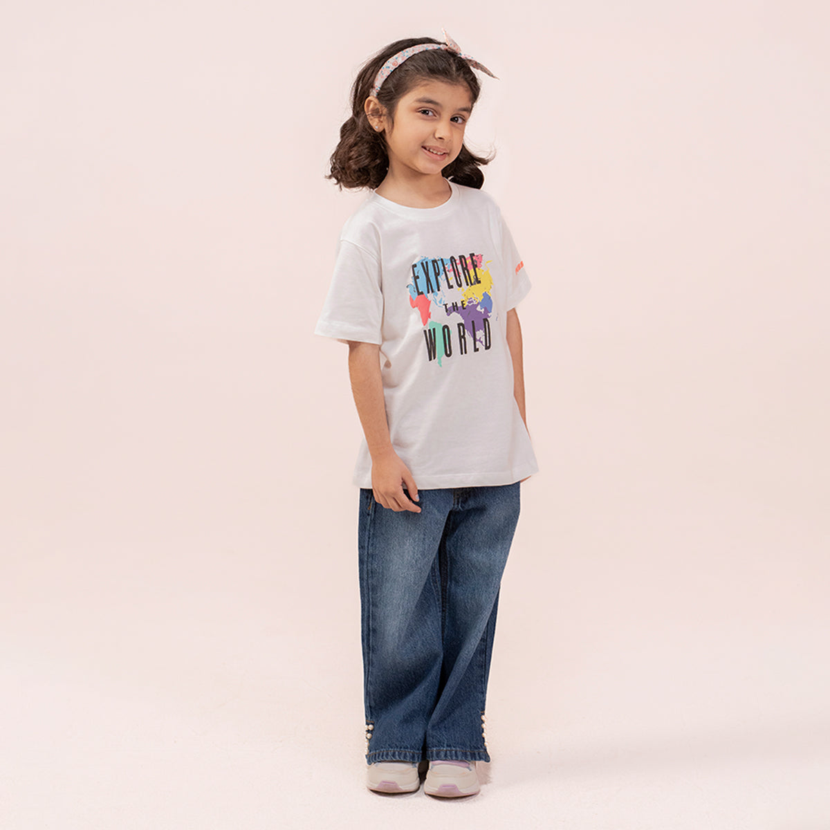 Girls white t-shirt BTK-0015