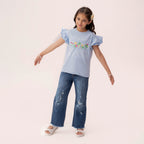 Girls sky blue t-shirt GTK-0003