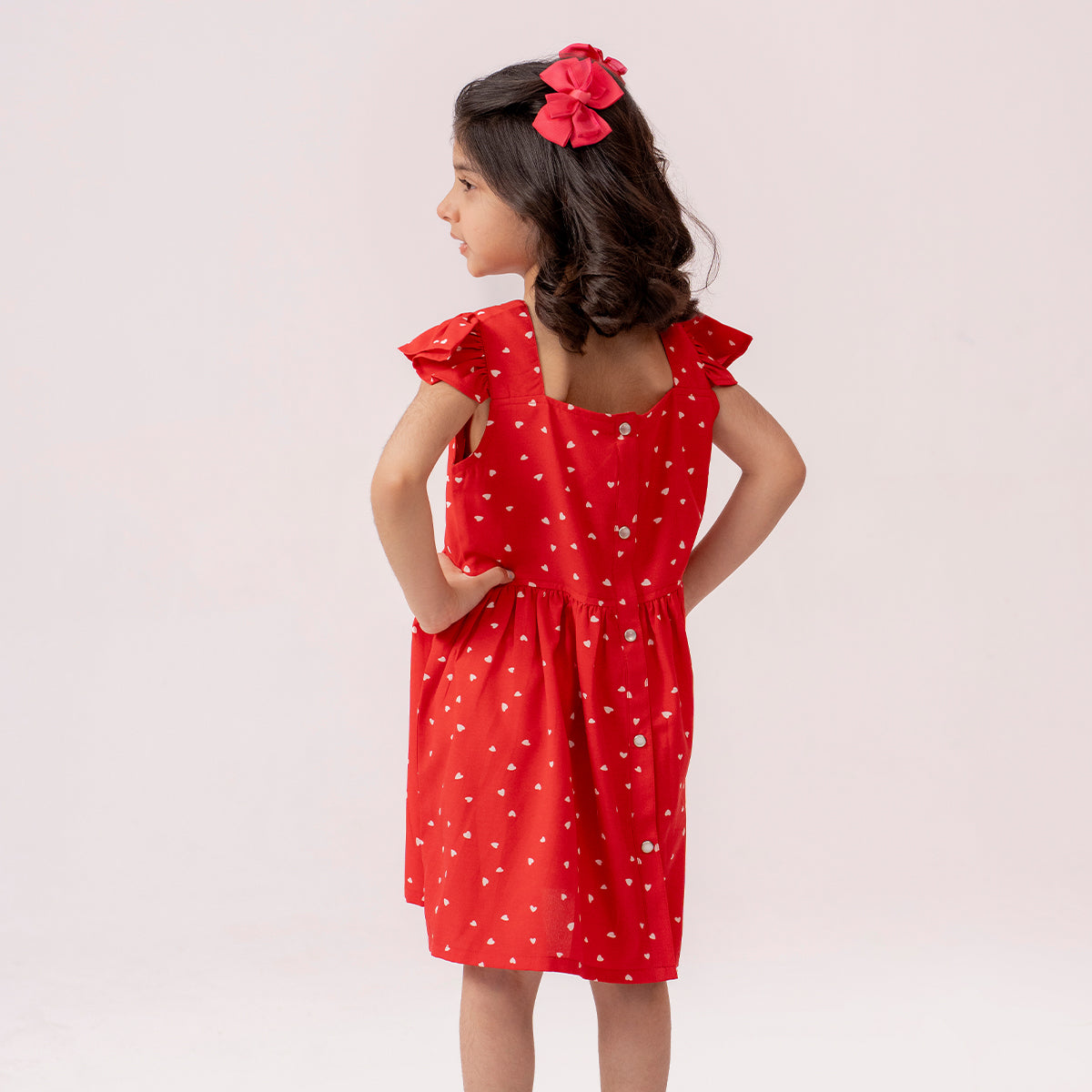 Girls red dress GTW-0010