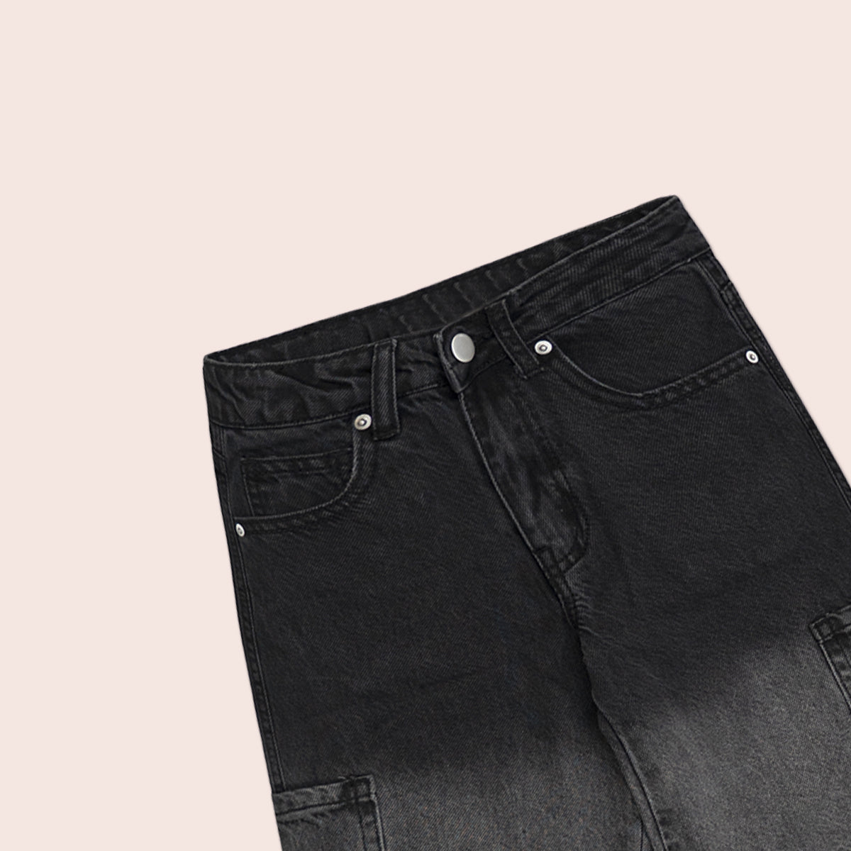 Boys denim cargo shorts Mid Grey BBD-0001