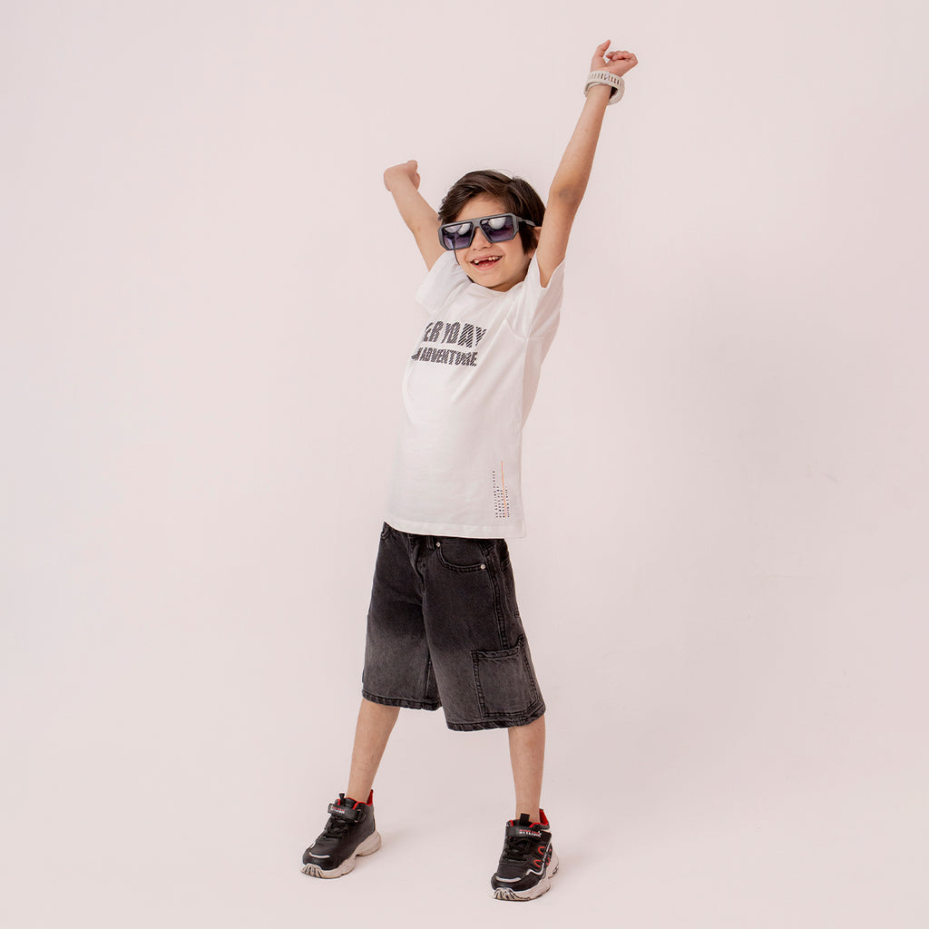 Boys white t-shirt BTK-0006