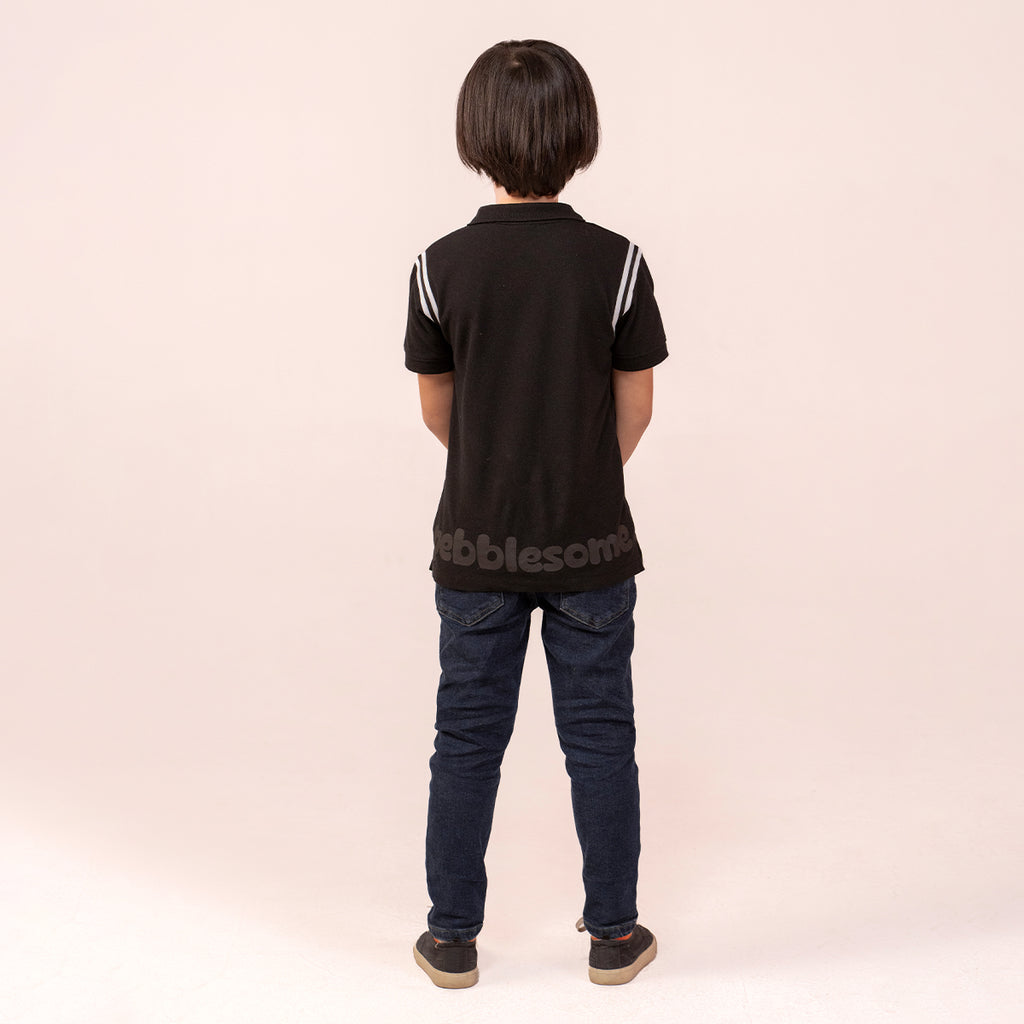 Boys black polo shirt BTK-0003