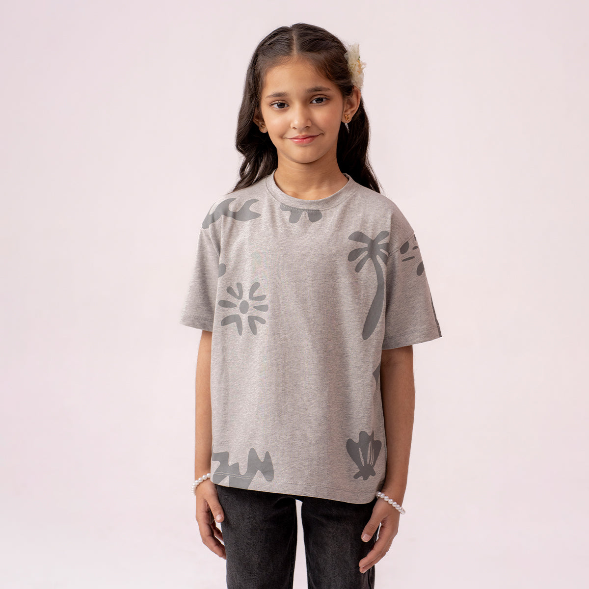 Boys grey oversized t-shirt BTK-0005