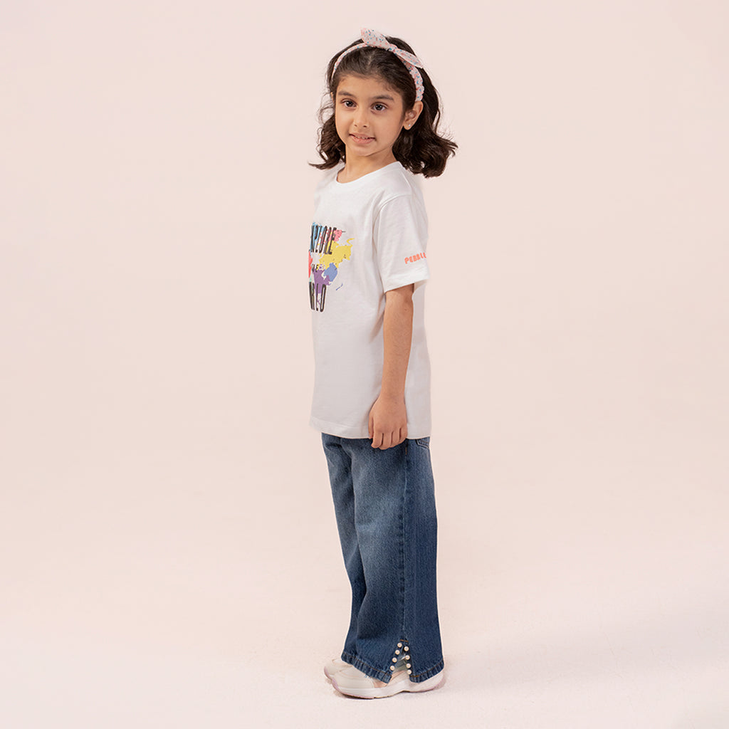 Girls white t-shirt BTK-0015