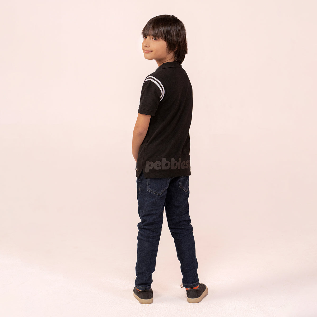 Boys black polo shirt BTK-0003