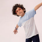 Boys white-sky blue t-shirt BTK-0010