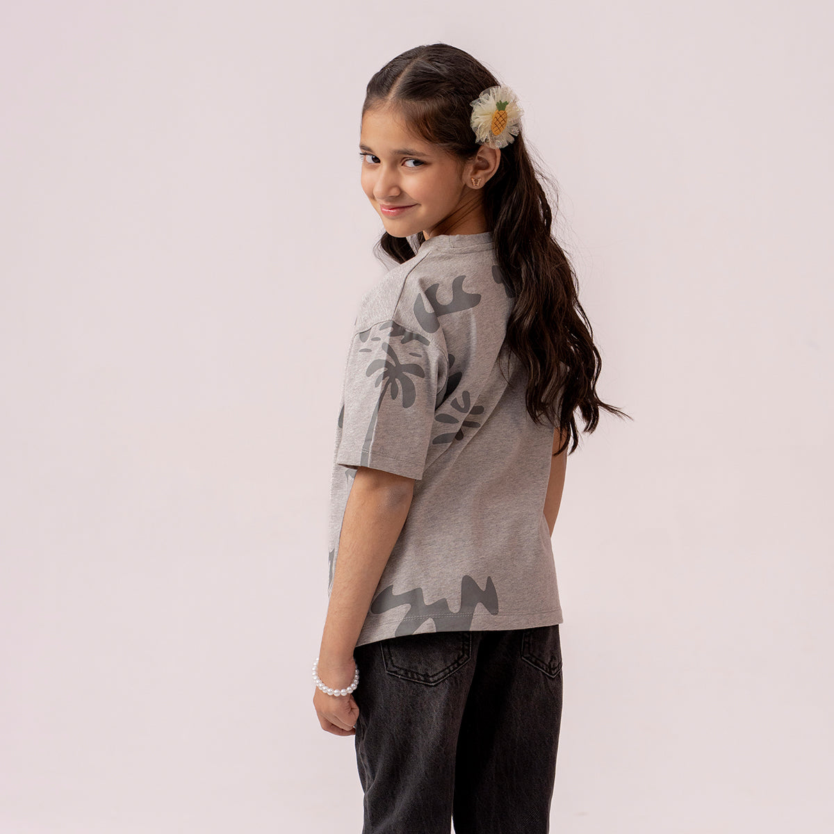 Boys grey oversized t-shirt BTK-0005