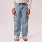 Boys denim cargo pants Light Blue BBD-0003