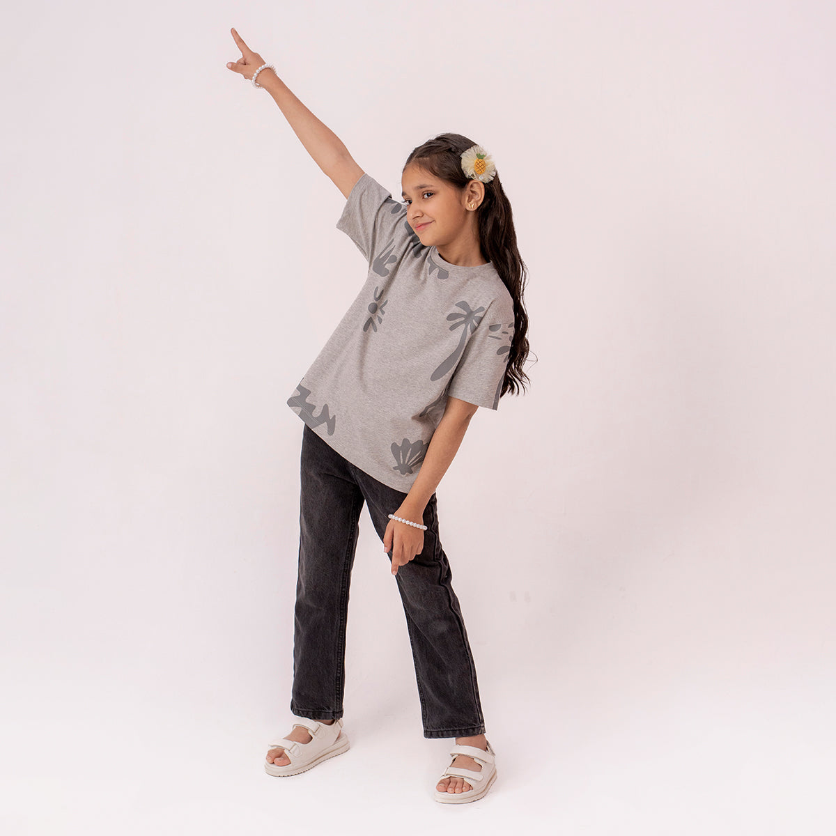 Boys grey oversized t-shirt BTK-0005