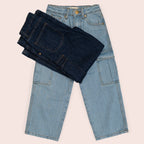 Boys denim cargo pants Light Blue BBD-0003