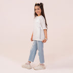 Girls oversized t-shirt White BTK-0013
