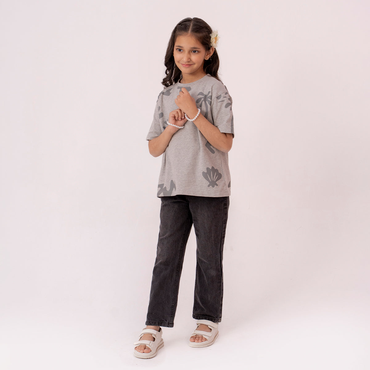 Boys grey oversized t-shirt BTK-0005