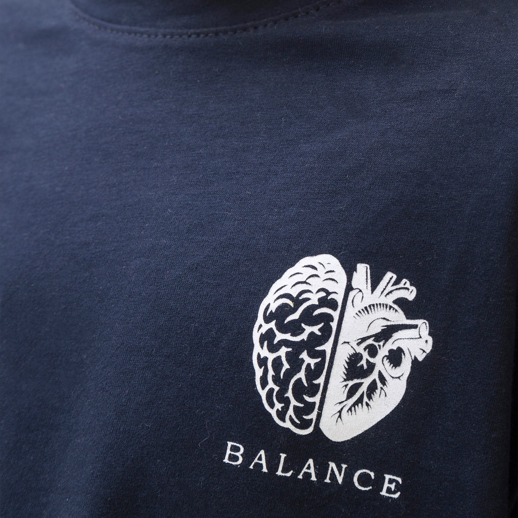 boys navy blue back printed oversized tee - BTK0016