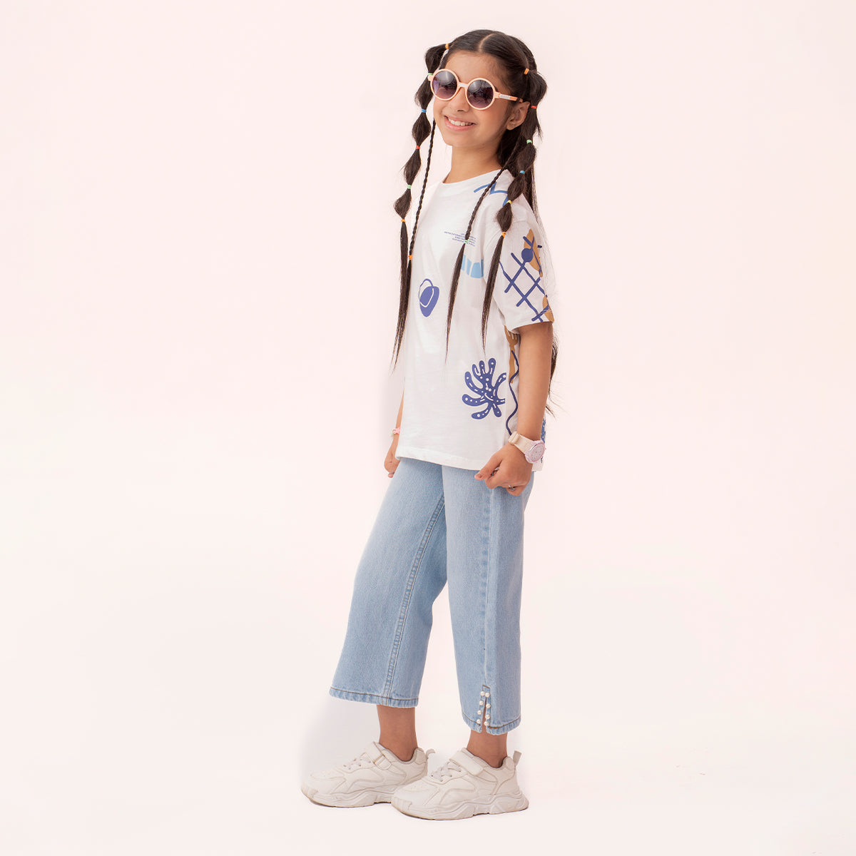Girls white t-shirt BTK-0007