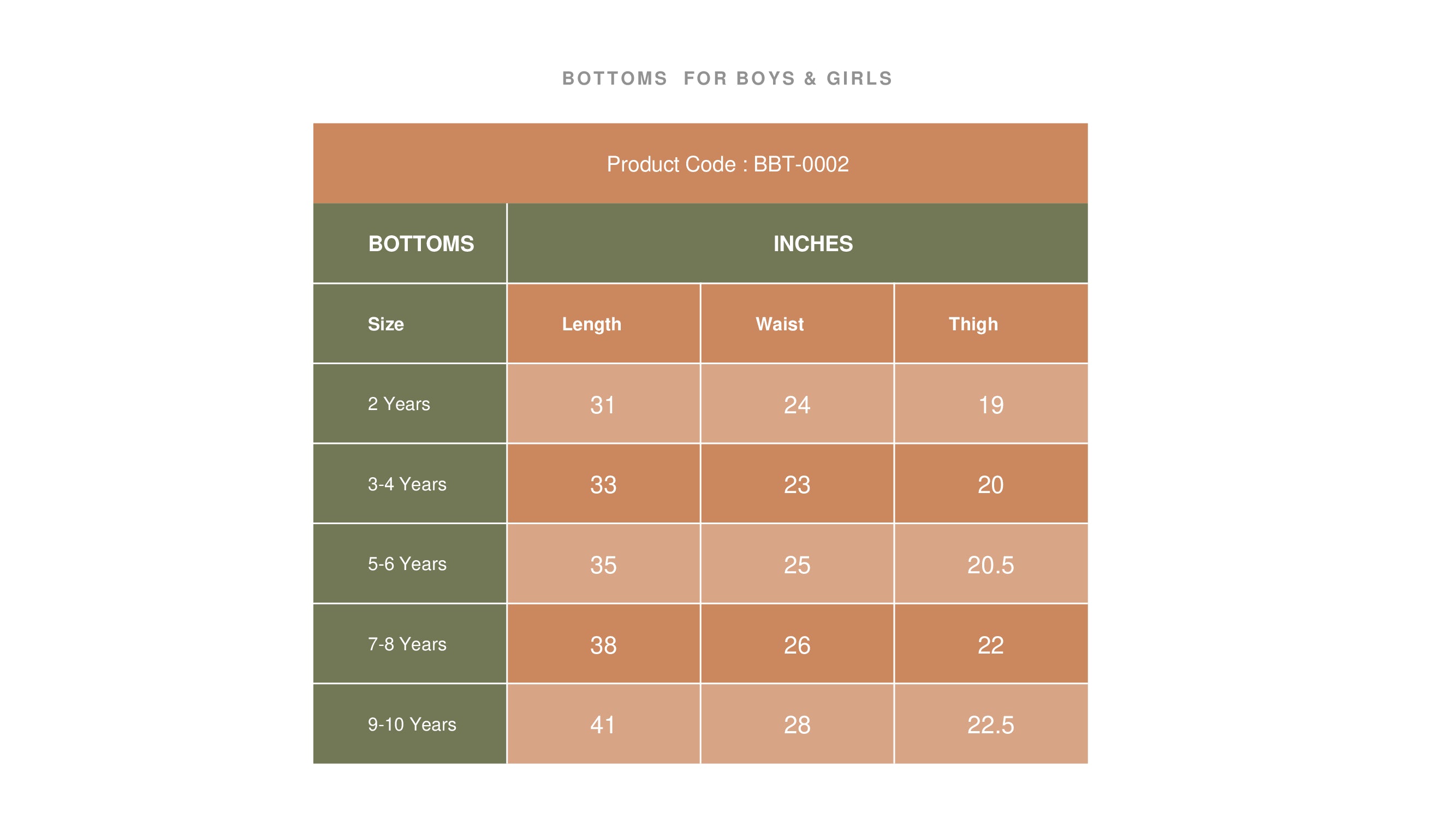 Boys twill cargo shorts Olive BBT-0002